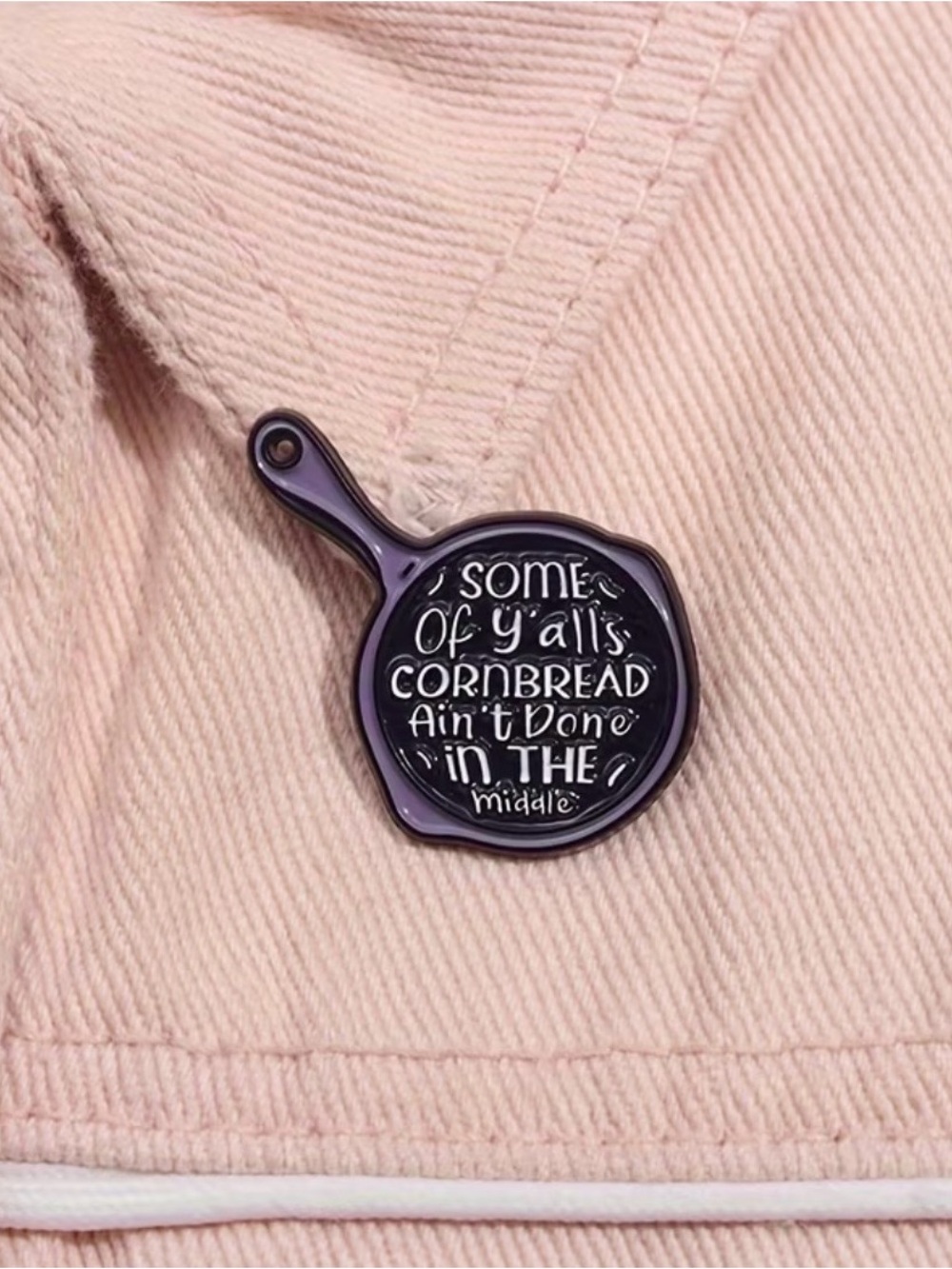 Purple Cast Iron Skillet Pin - Humorous Pin NEW - Picture 3 of 6